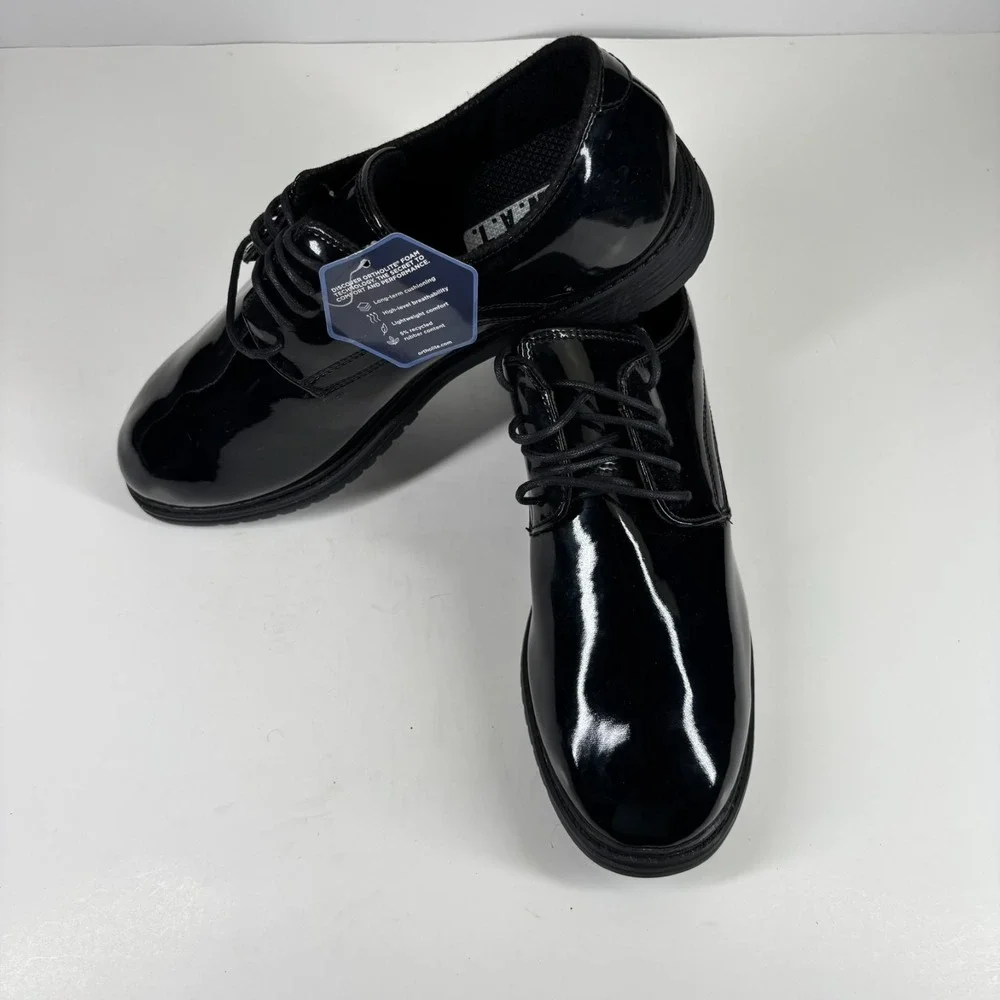 Original S.W.A.T. 118001 Men's US 10 Black High Gloss Dress Oxford Uniform Shoes